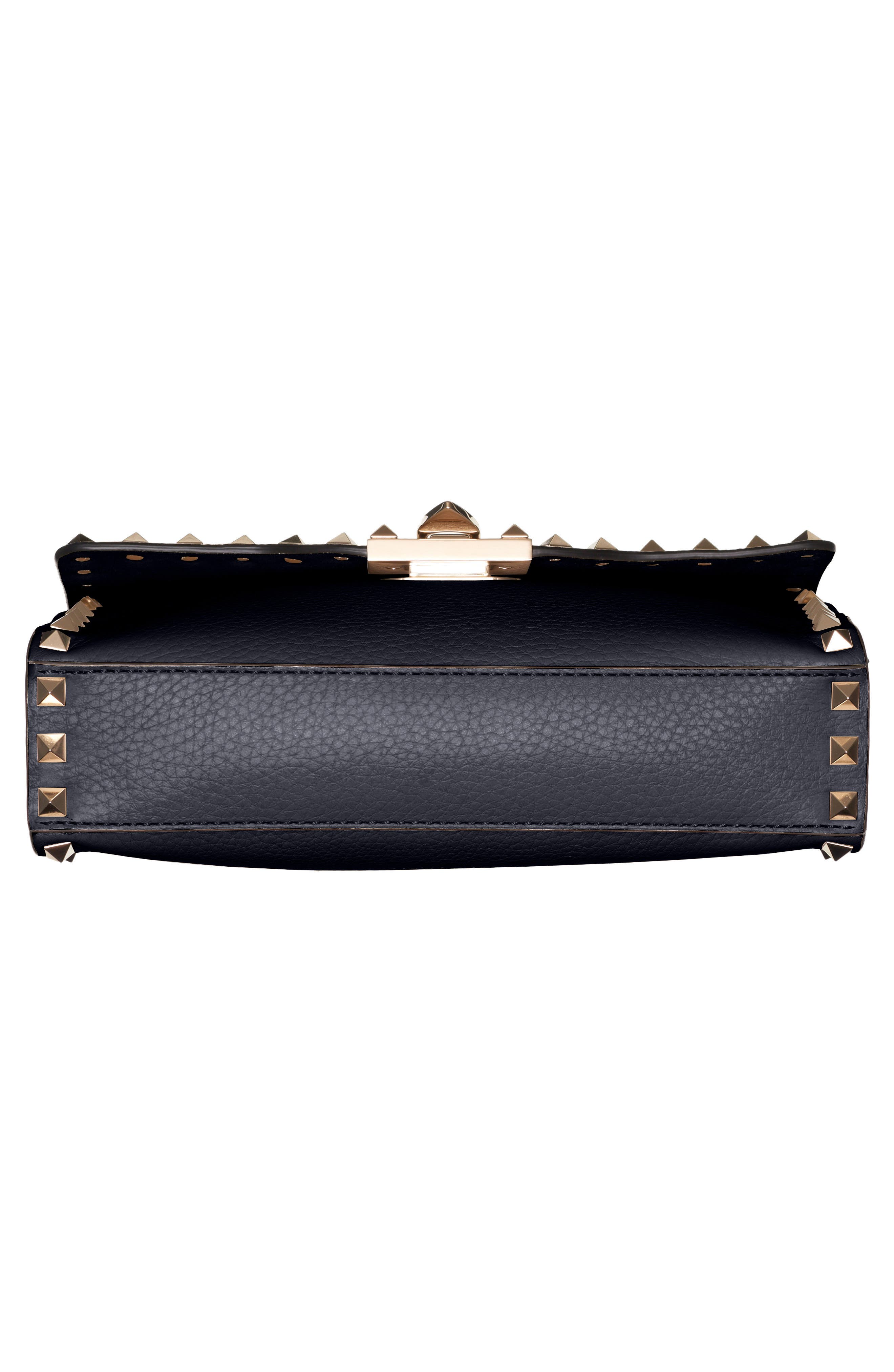 Valentino Garavani Small Rockstud Leather Shoulder Bag, Alternate, color, 