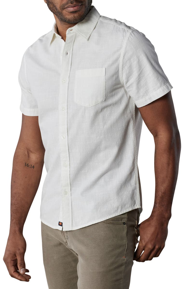 The Normal Brand Lived In Short Sleeve Cotton Button-Up Shirt, Alternate, color,