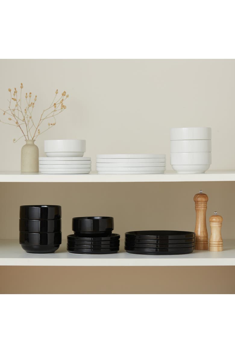 Cambridge Classics Dinnerware Set - 12 Piece, Alternate, color, White