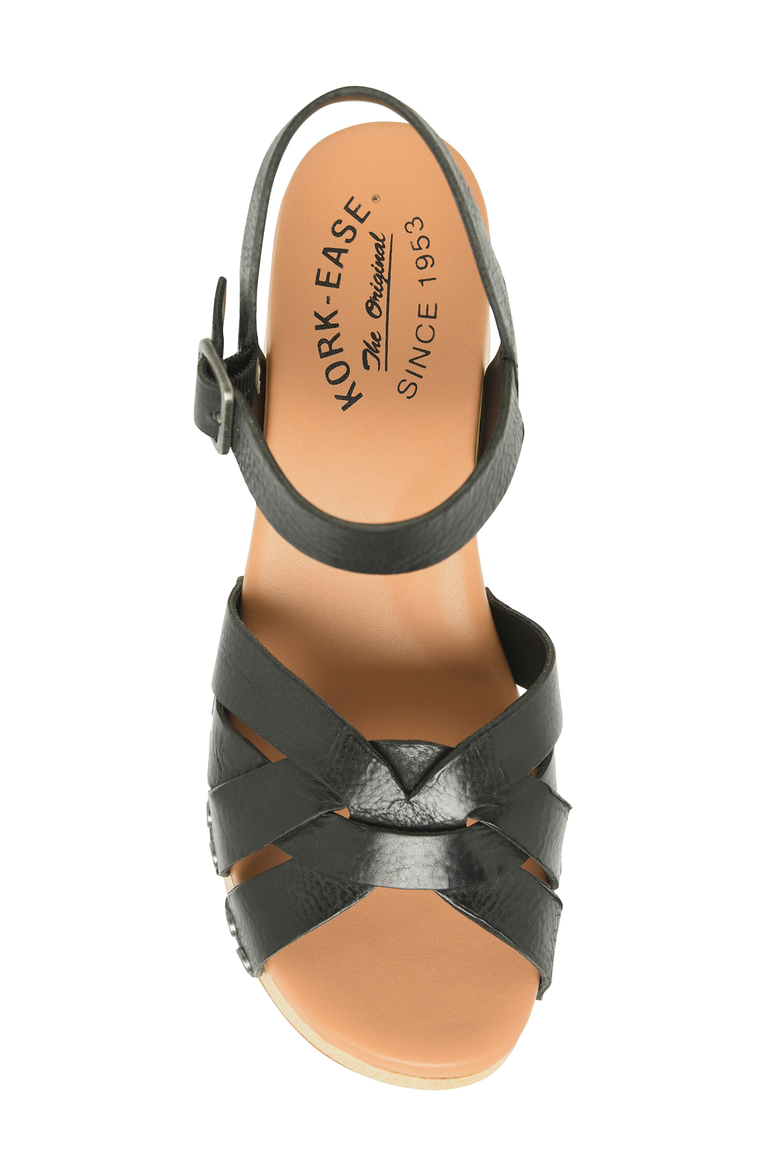 Kork-Ease<sup>®</sup> Ester Platform Sandal, Alternate, color, Black Leather