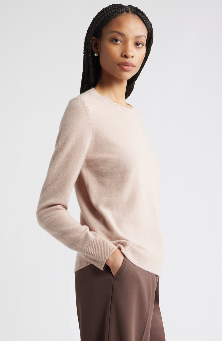 Nordstrom Cashmere Crewneck Sweater, Alternate, color, Tan Memoir