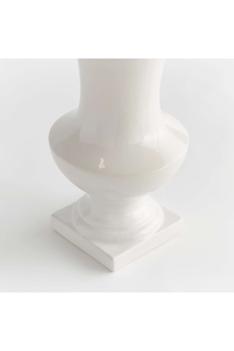 Antoinette Footed Vase, Alternate, color, White