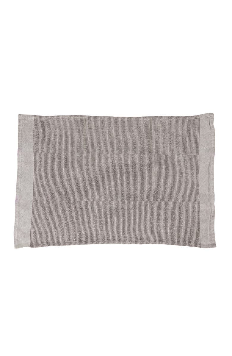 Storied Home Grey Cotton Waffle Weave Tea Towels, Alternate, color, Grey