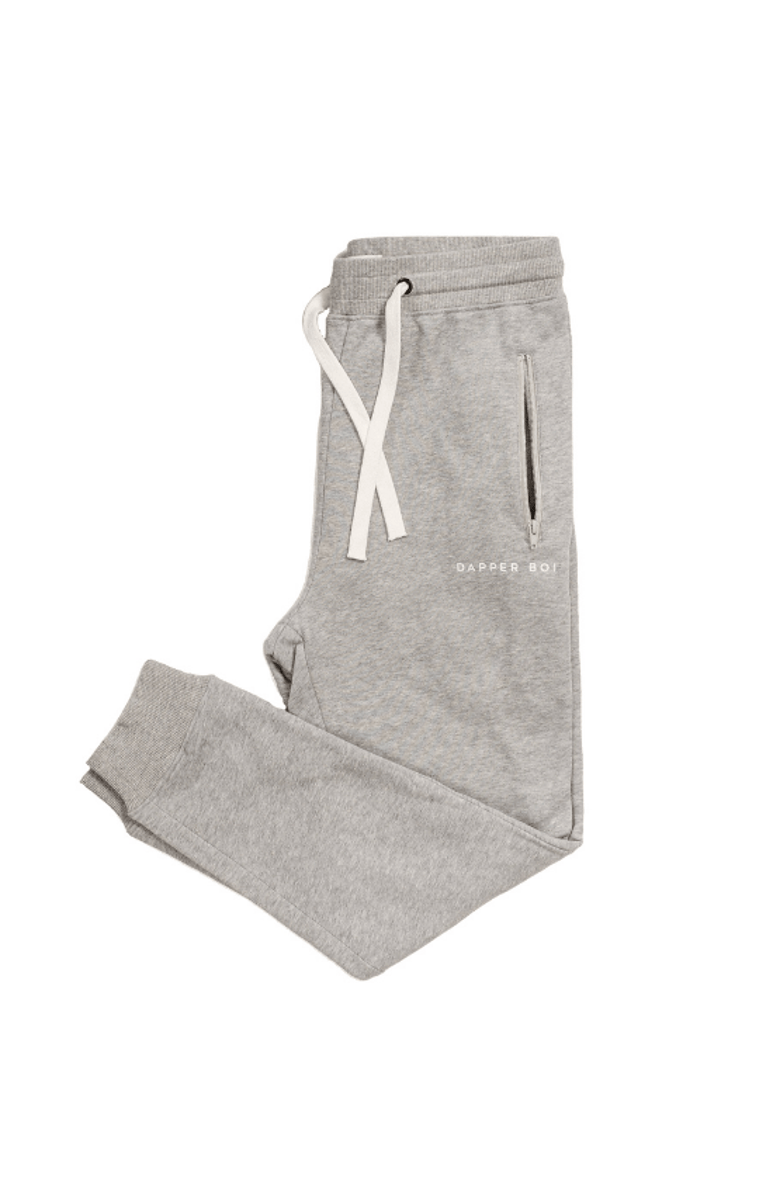 Dapper Boi Grey Melange DB Joggers, Alternate, color, 