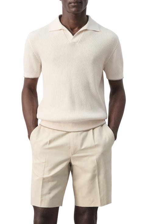 Tipped Cotton Blend Polo