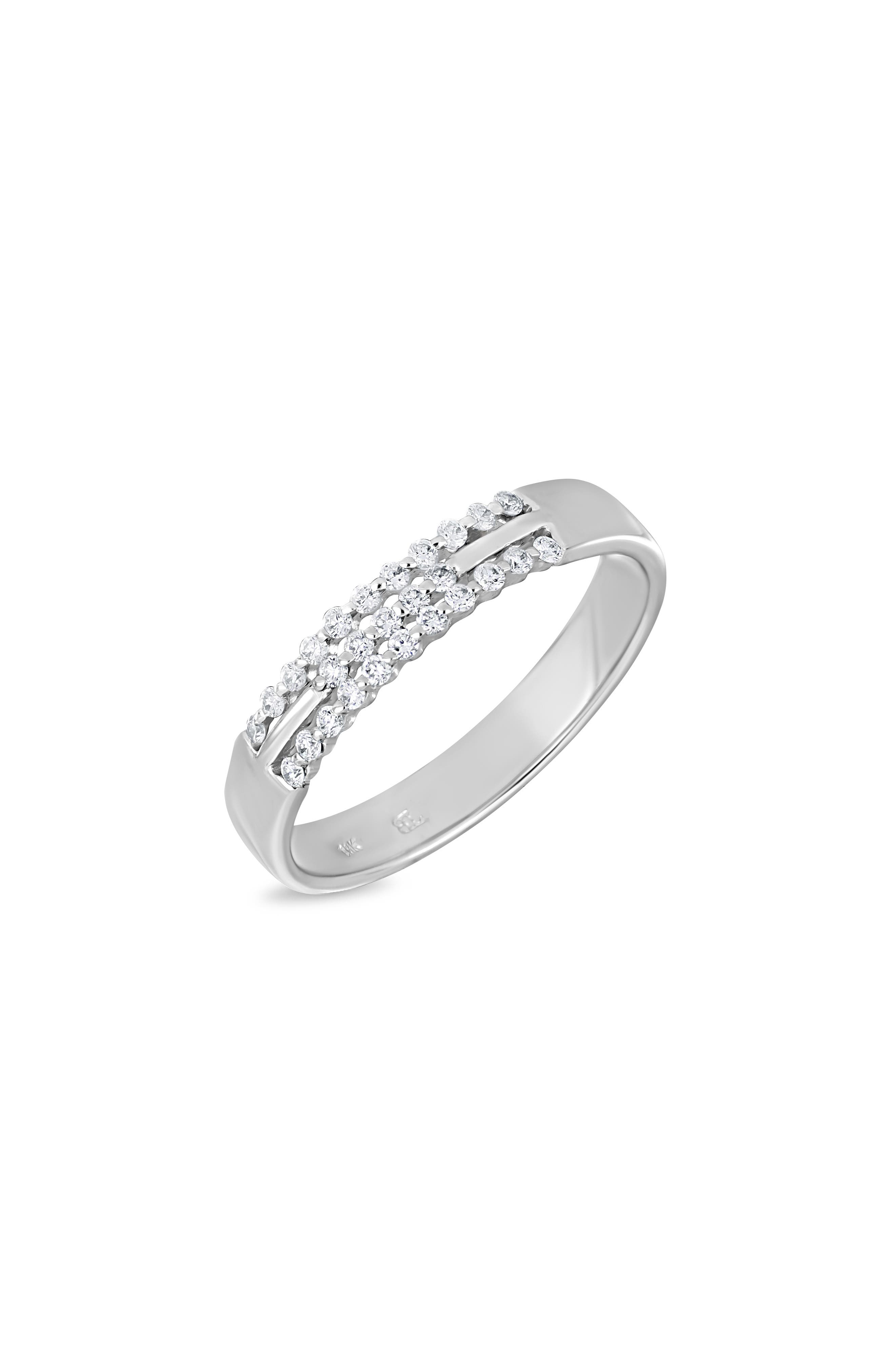 Bony Levy Liora Three Row Diamond Band Ring