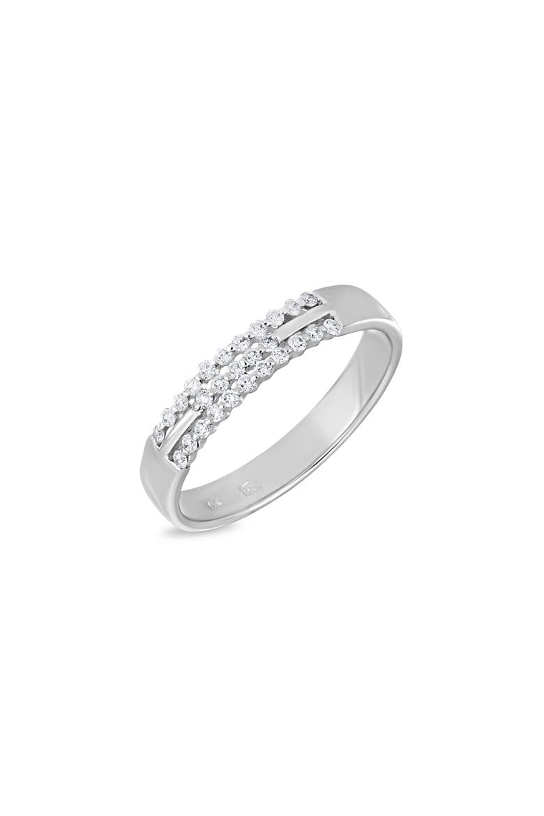 Liora Three Row Diamond Band Ring, Main, color, 18K WHITE GOLD