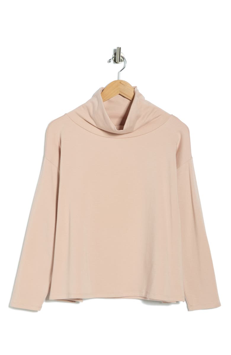Eileen Fisher Drapey Funnel Neck Top, Alternate, color, Opal