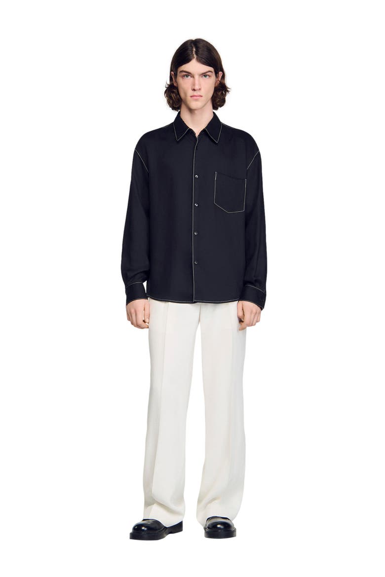 Loose-fit shirt, Alternate, color, Black