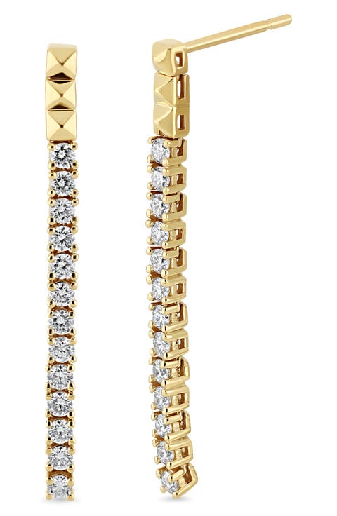 Cleo 18k Gold Diamond Drop Earrings