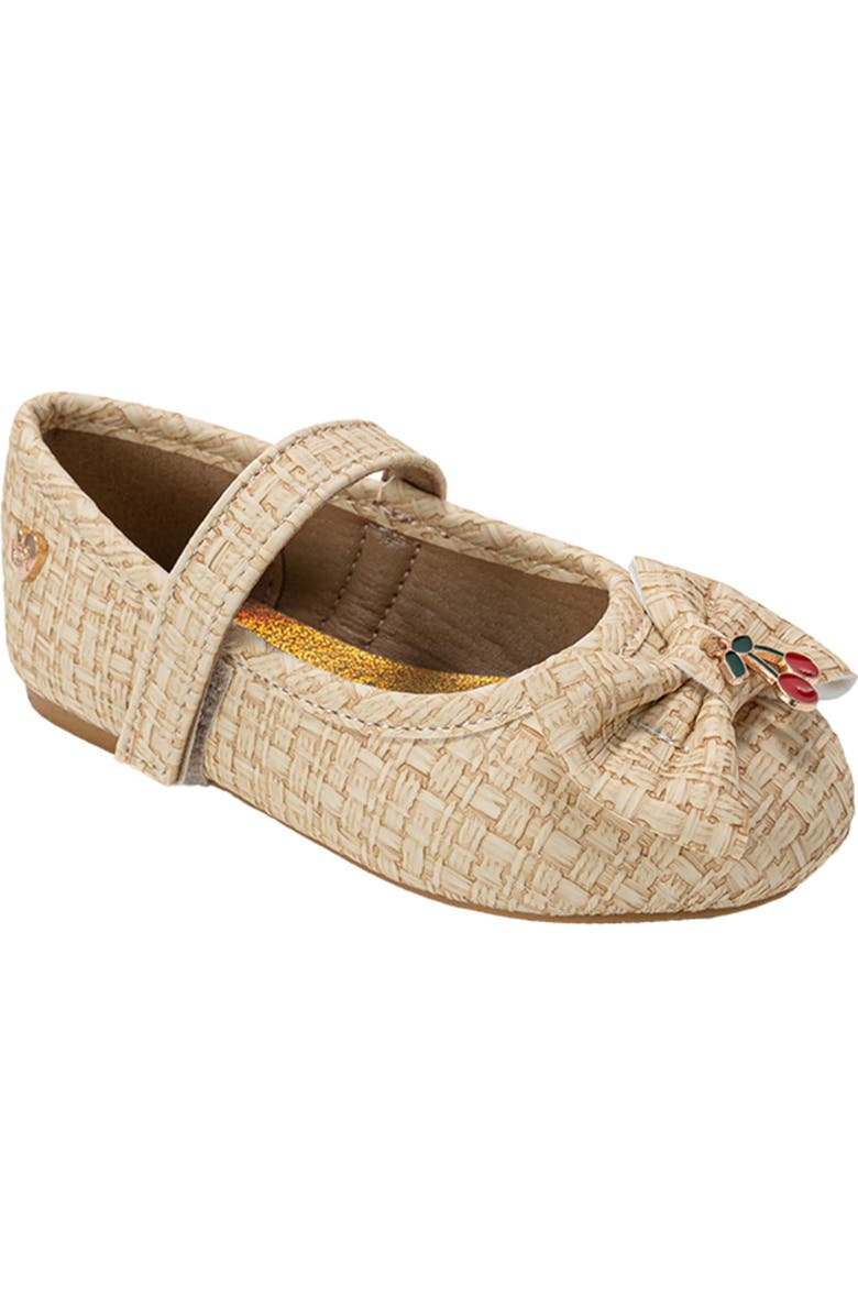 bebe Sassy Mary Jane Flat, Main, color, Tan