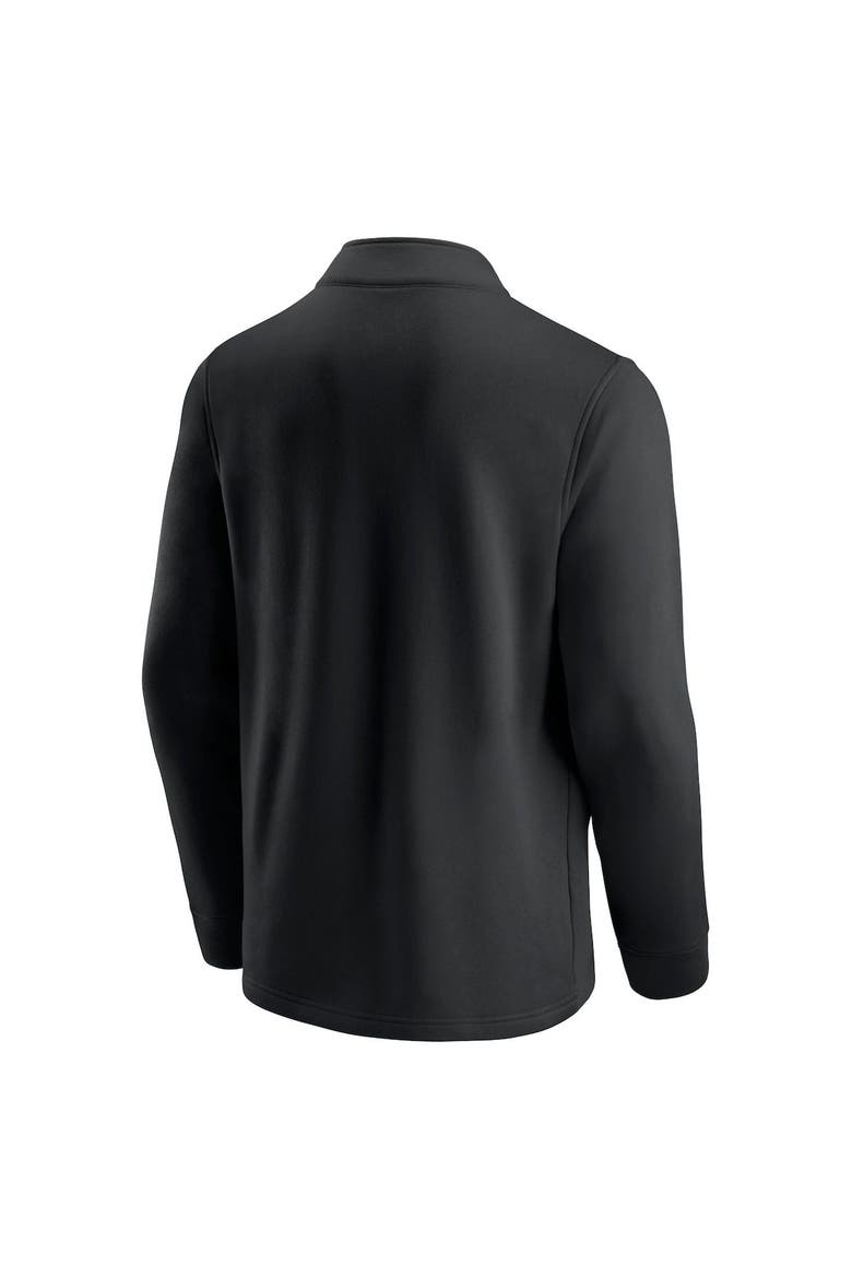 Men's Fanatics Branded Black/Silver Las Vegas Raiders Block Party Quarter-Zip Jacket, Alternate, color, Black