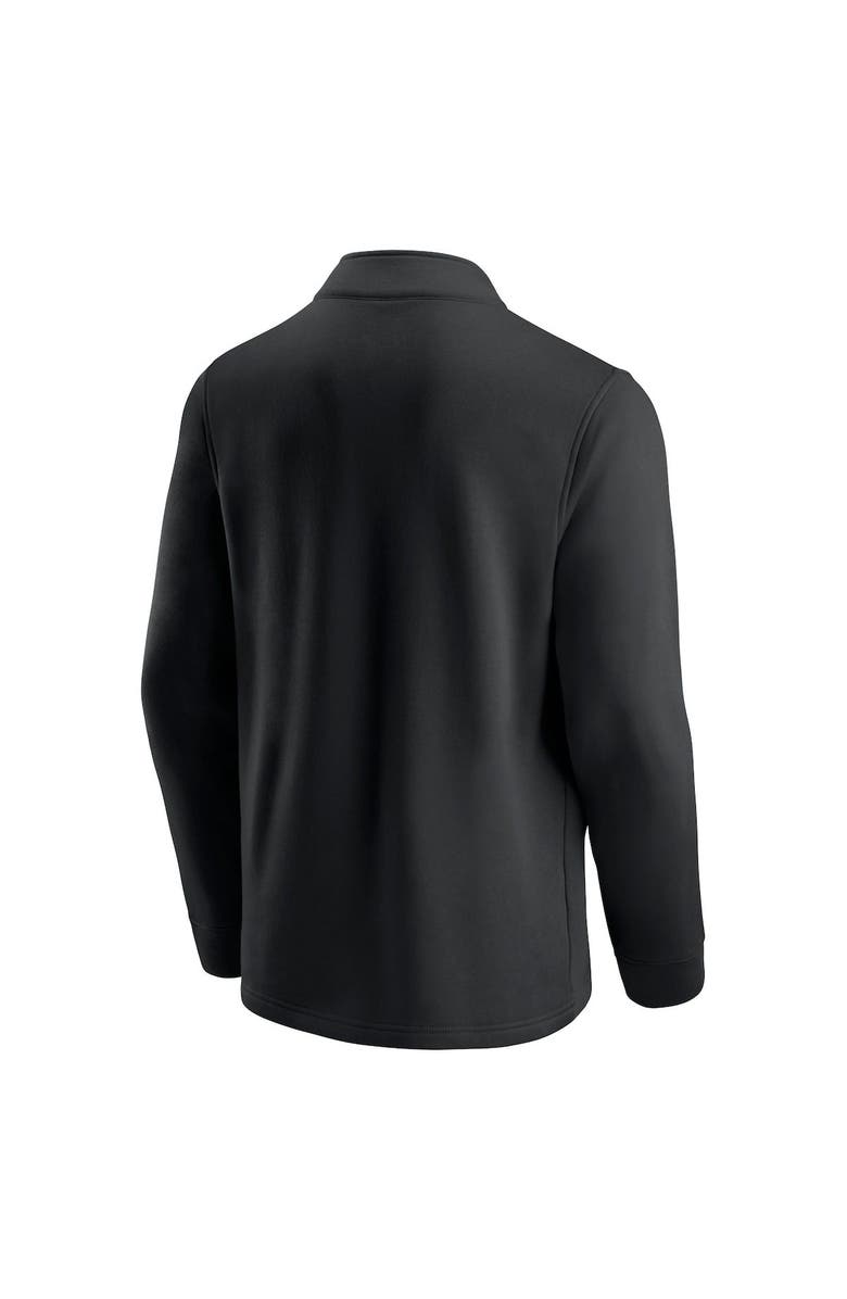 FANATICS Men's Fanatics Branded Black/Silver Las Vegas Raiders Block Party Quarter-Zip Jacket, Alternate, color, Black