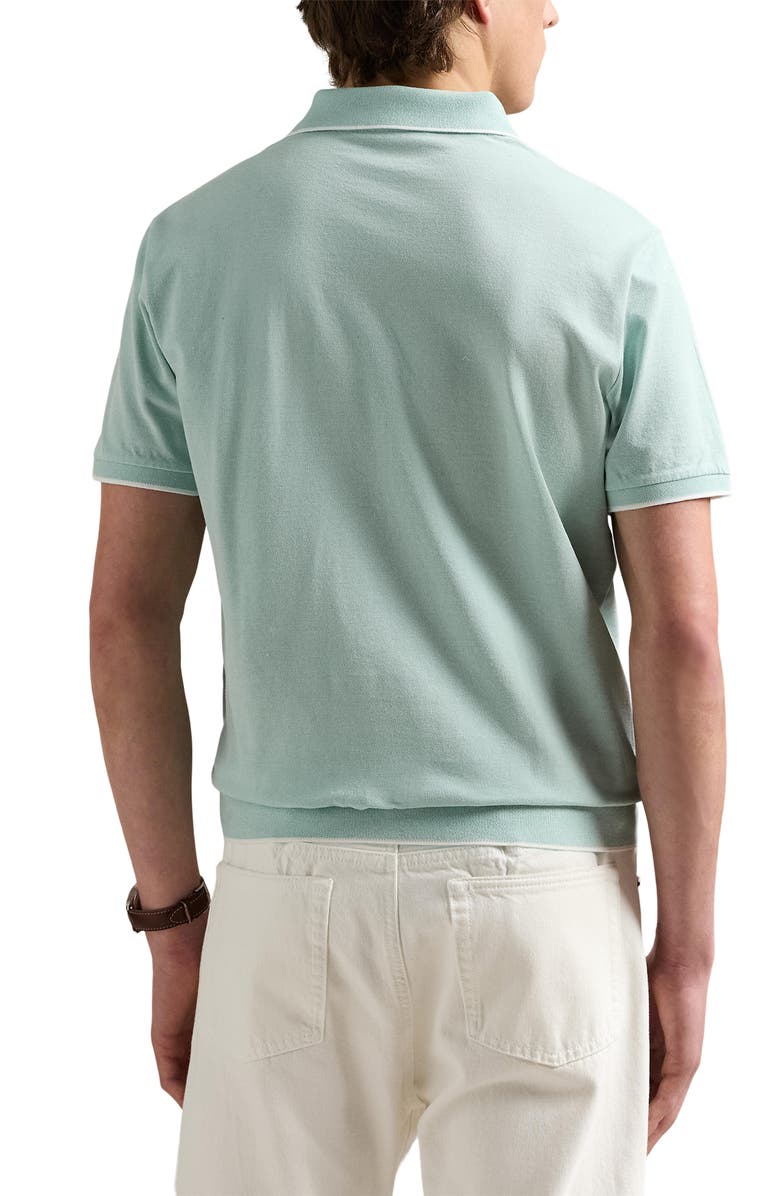 Polo Ralph Lauren Jacquard Mesh Polo Shirt, Alternate, color, Light Green