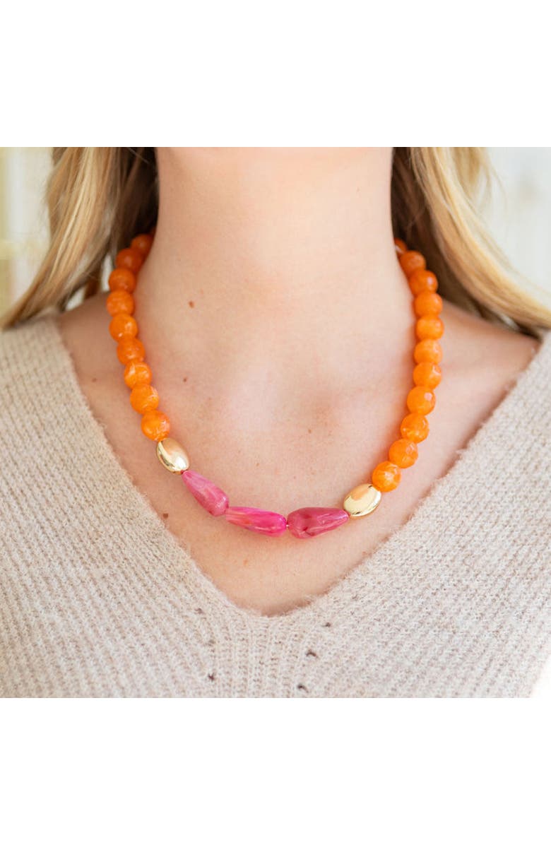 Erin McDermott Jewelry Charleston Sunset Necklace, Alternate, color, Orange