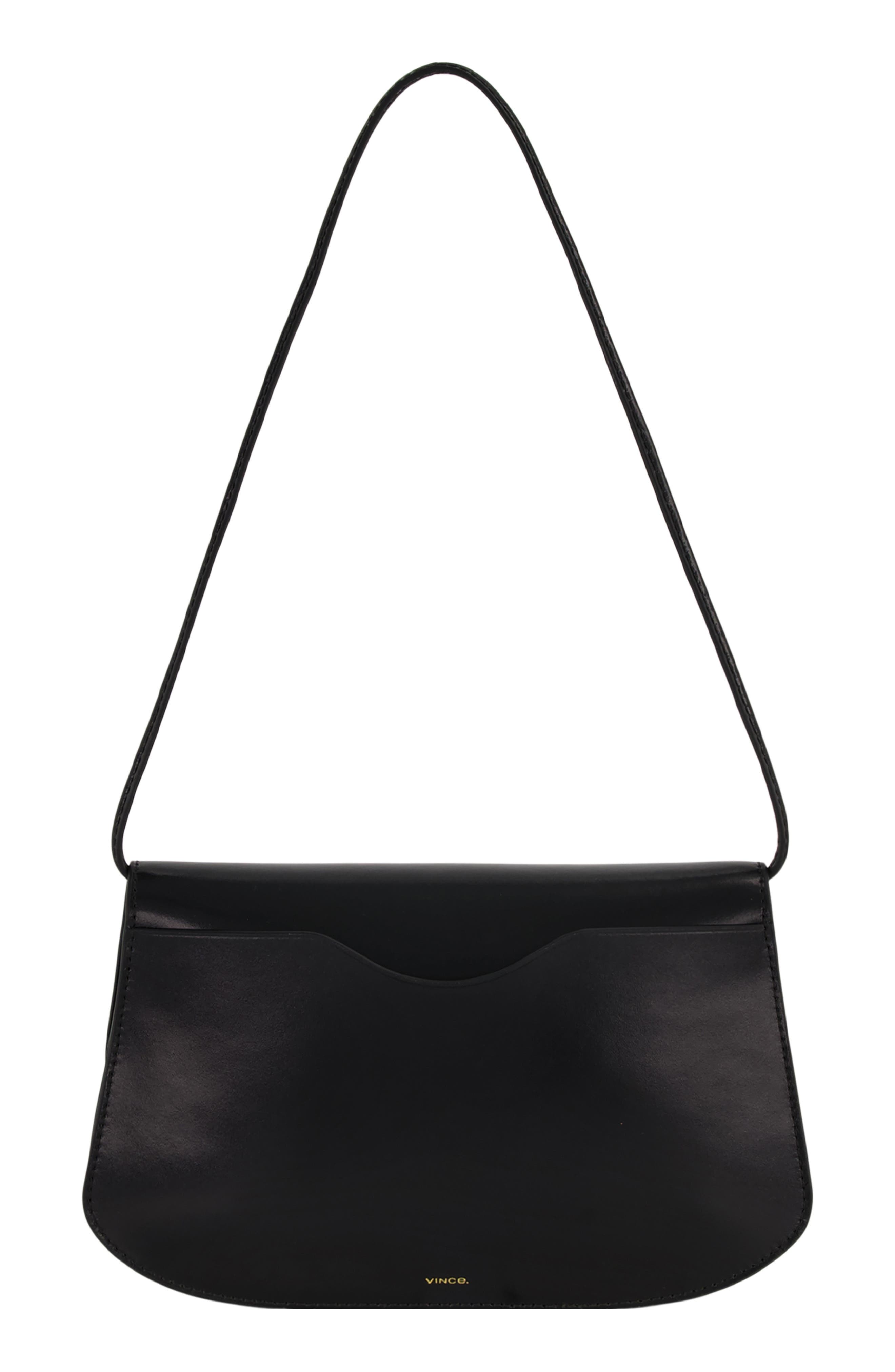 Flora Triple Gusset Leather Clutch Wallet, Alternate, color, BLACK