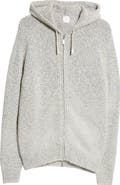 Eleventy Donegal Tweed Full Zip Hooded Sweater