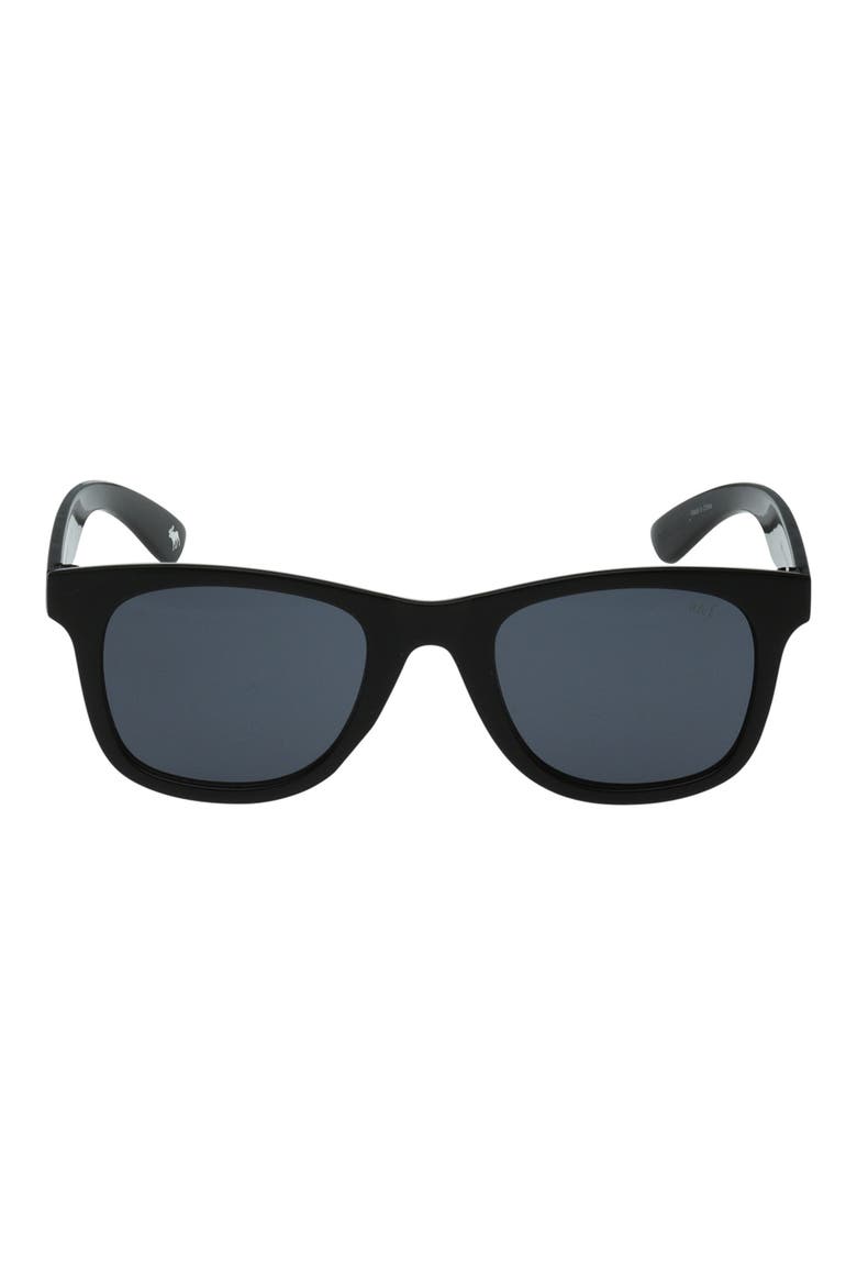Kids' Round Sunglasses, Main, color, GREEN/ SHINY BLACK / SMOKE