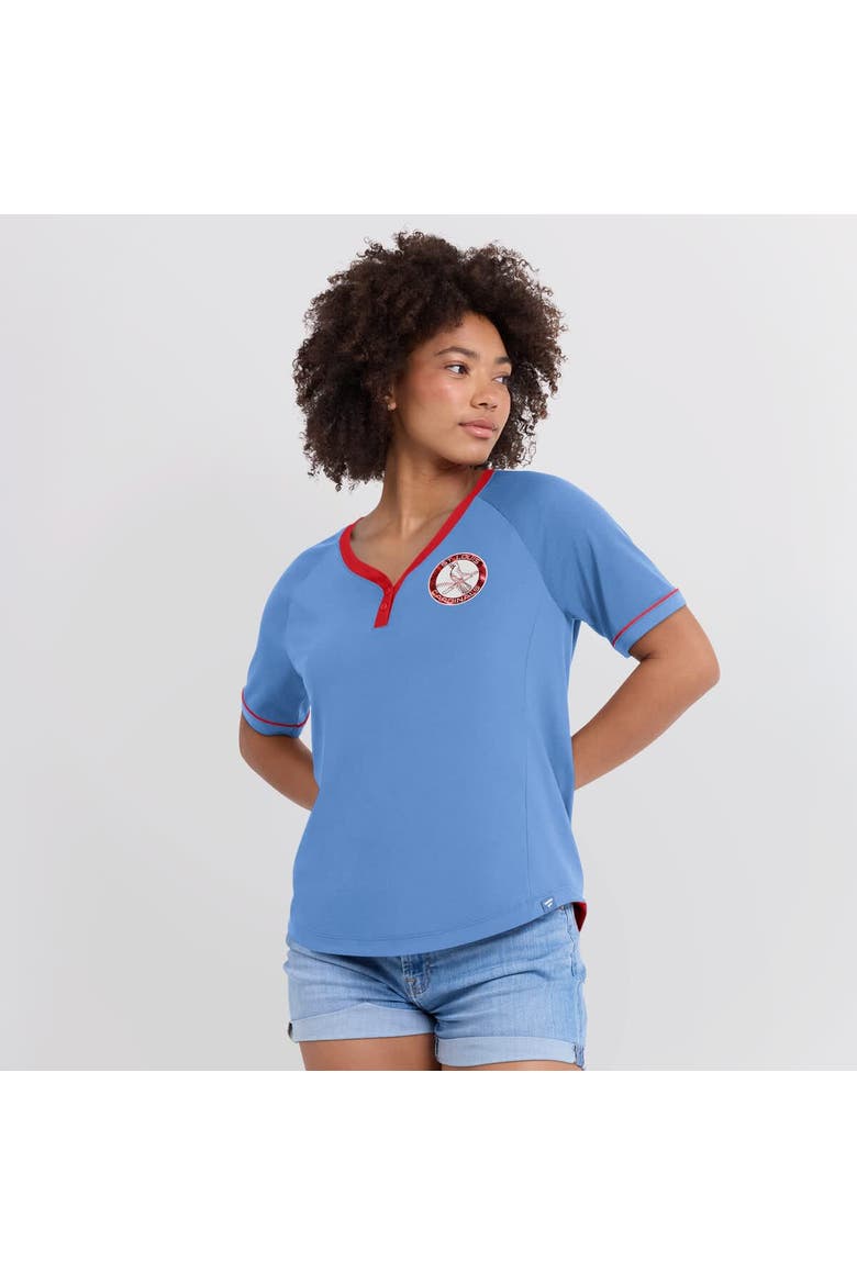 Women's Fanatics  Light Blue St. Louis Cardinals Cooperstown Collection League Diva V-Neck T-Shirt, Alternate, color, Light Blue