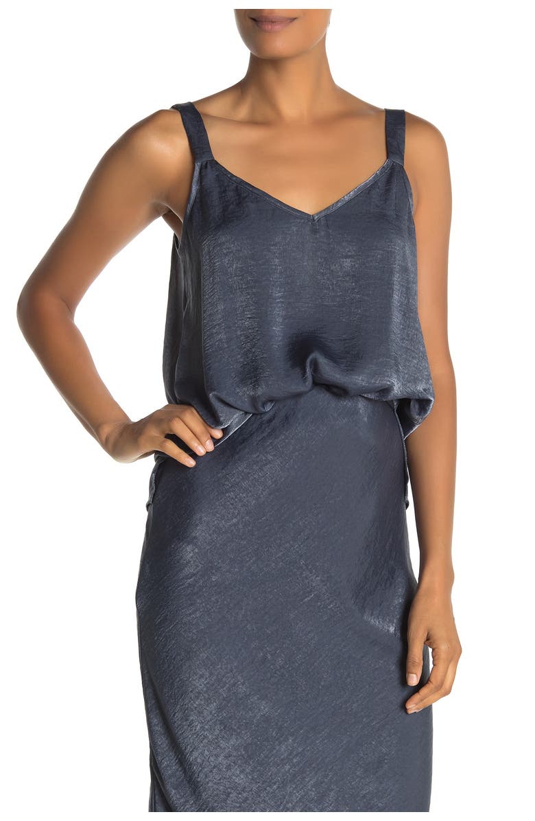 Bobeau Satin Wide Strap Cami, Alternate, color, 