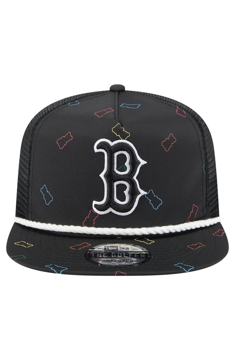 New Era Men's New Era  Black Boston Red Sox Gummy Golfer Trucker Adjustable Hat, Alternate, color, Black