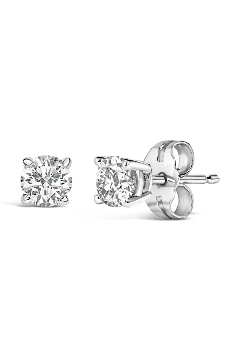 1/2 Ctw Lab Grown Diamond Solitaire Stud Earrings in 14K Gold, Alternate, color, White