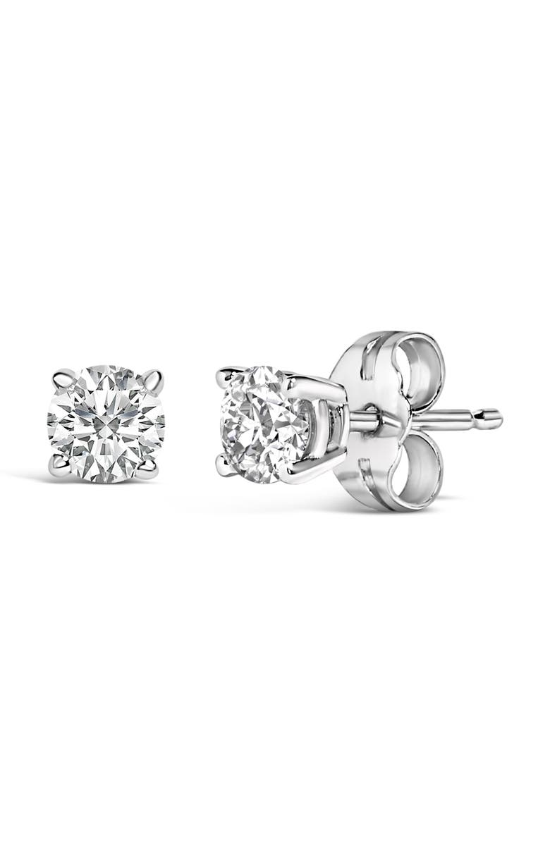 Haus of Brilliance 1/2 Ctw Lab Grown Diamond Solitaire Stud Earrings in 14K Gold, Alternate, color, White