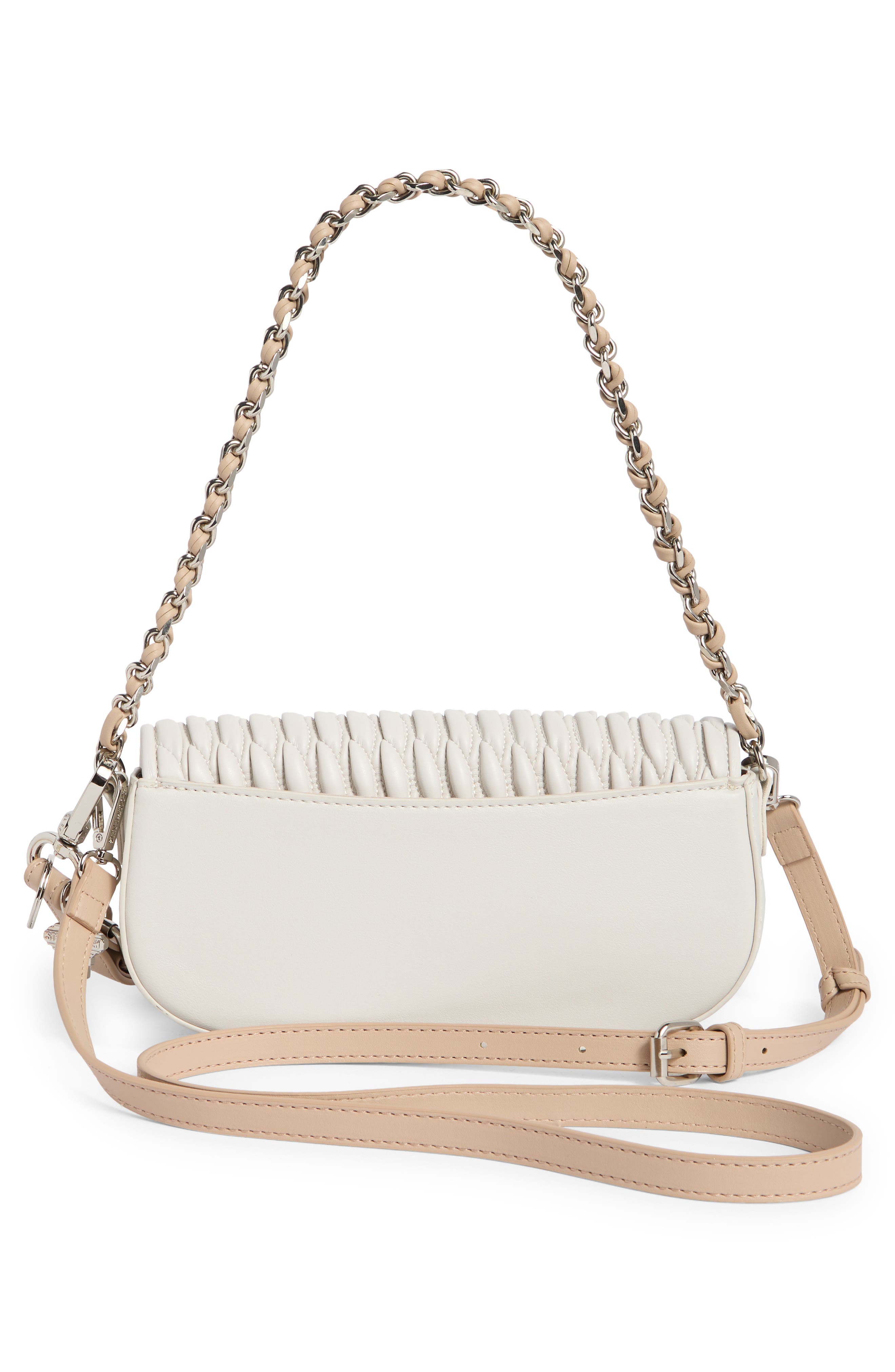 Steve Madden Bannika Stitched Shoulder Bag, Alternate, color, Chalk