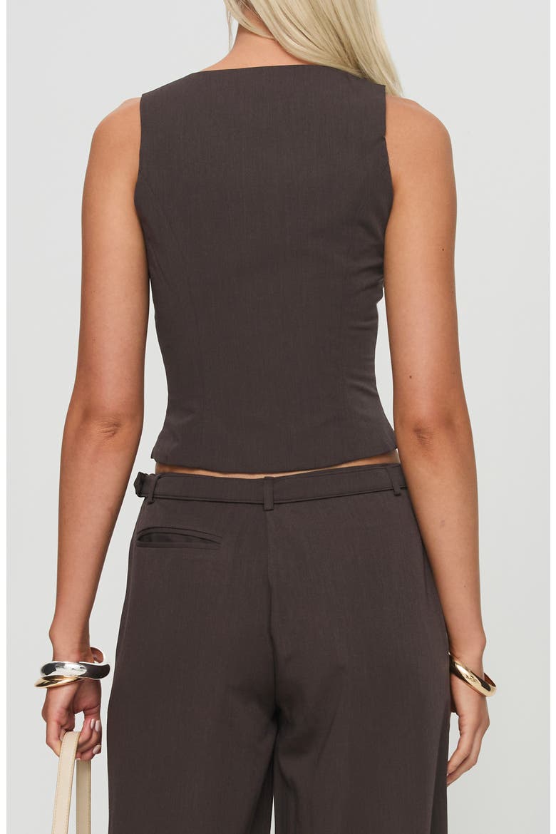 Airi Asymmetric Placket Tank, Alternate, color, BROWN