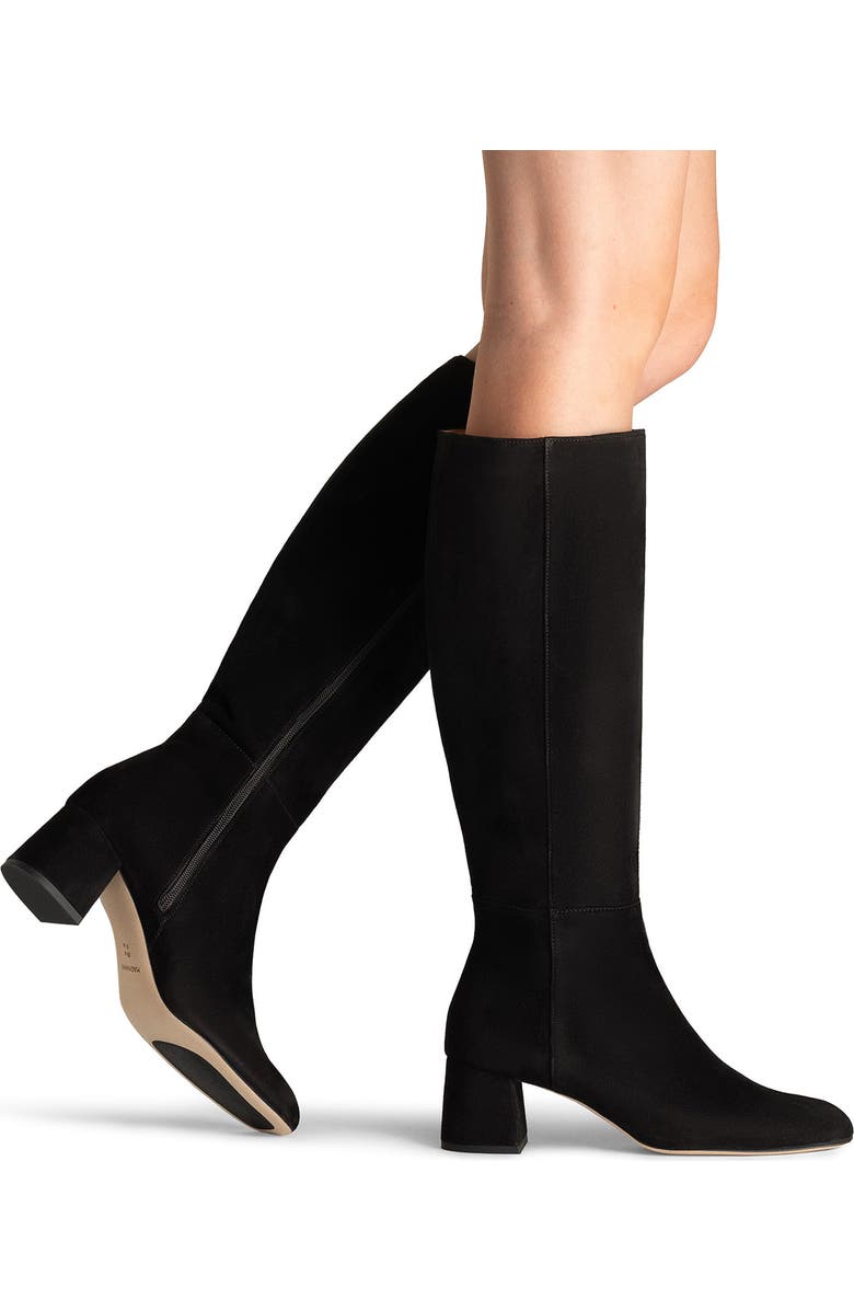 Magnanni Elayne Knee High Rider Boot, Alternate, color, Black Suede