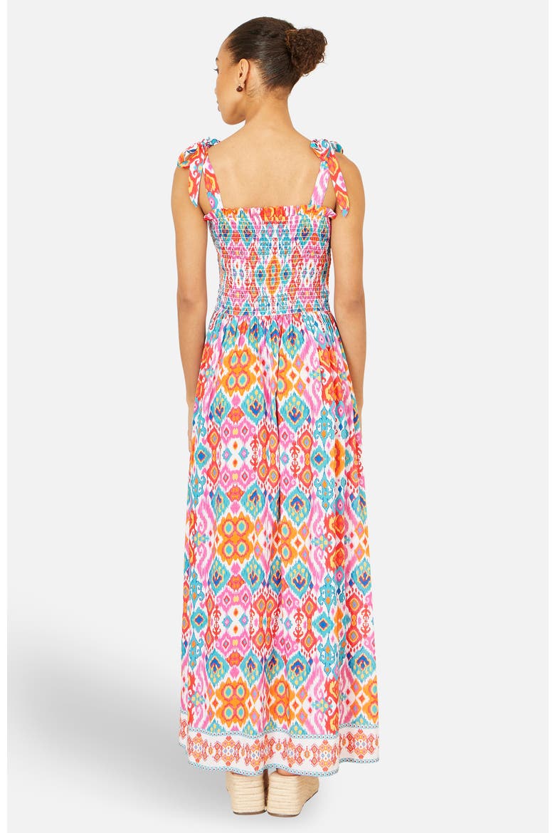 Ikat Print Maxi Sun Dress, Alternate, color, Multi