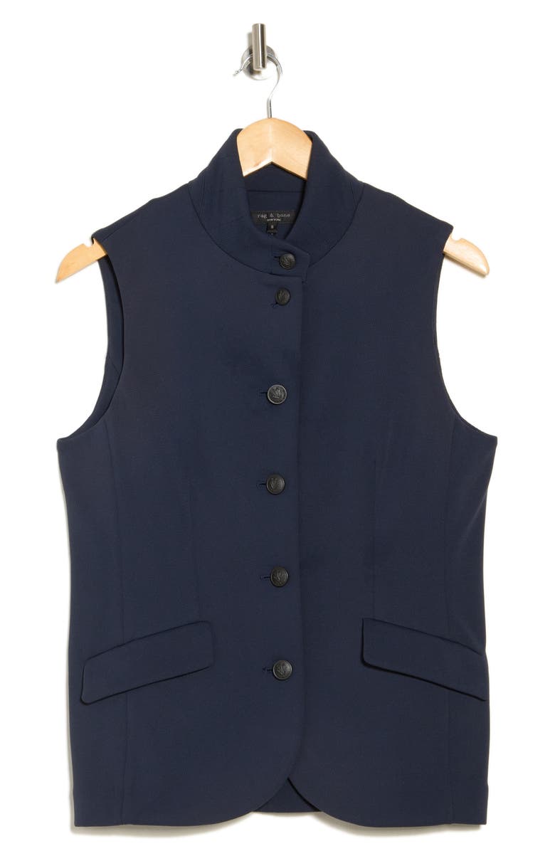 rag & bone Sadie Vest, Alternate, color, Navy