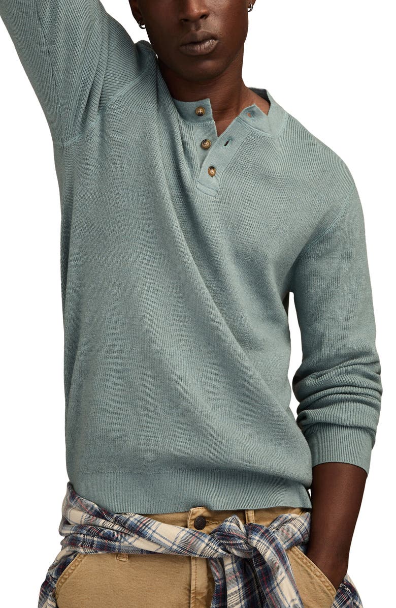 Lucky Brand Henley Sweater, Alternate, color, Trooper Heather
