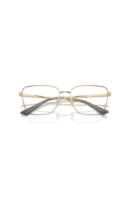 Jimmy Choo 55mm Rectangle Optical Glasses In Gold