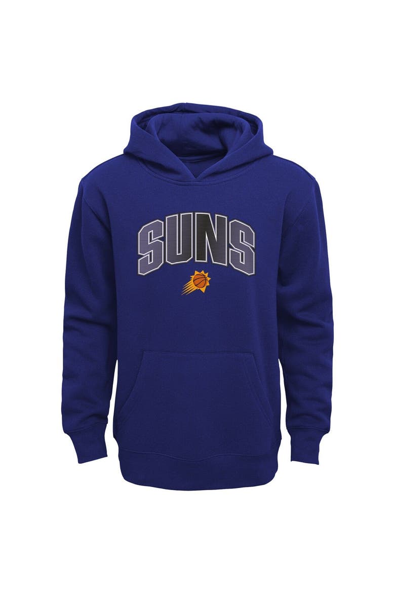 Preschool Purple/Heather Gray Phoenix Suns Double Up Pullover Hoodie & Pants Set, Alternate, color, Purple
