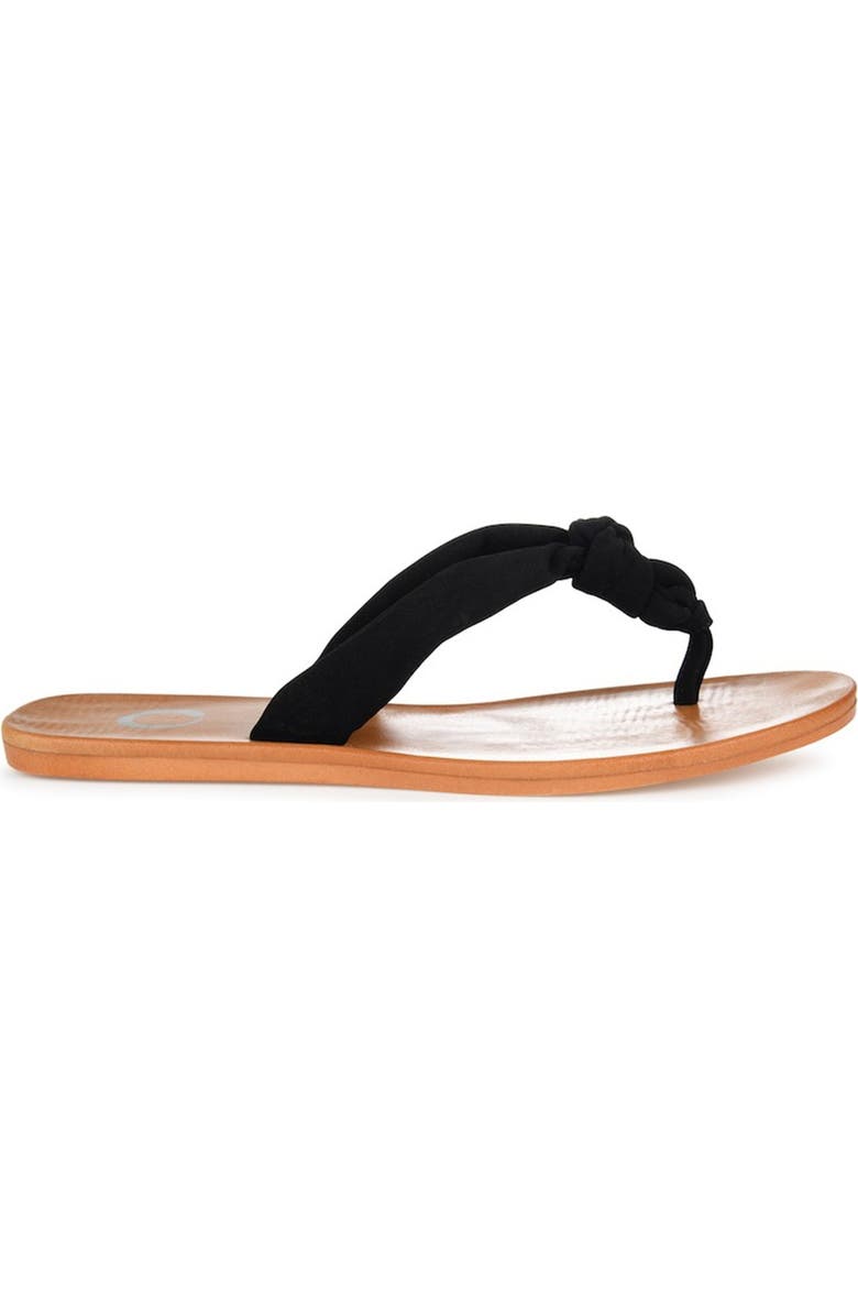 Journee Collection Brindle Thong Sandal, Alternate, color,