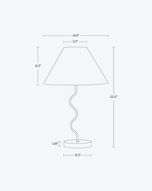 Brightech Squiggle 22' Led Table Lamp With Twisting Base And Ivory Empire Shade In Classic Black