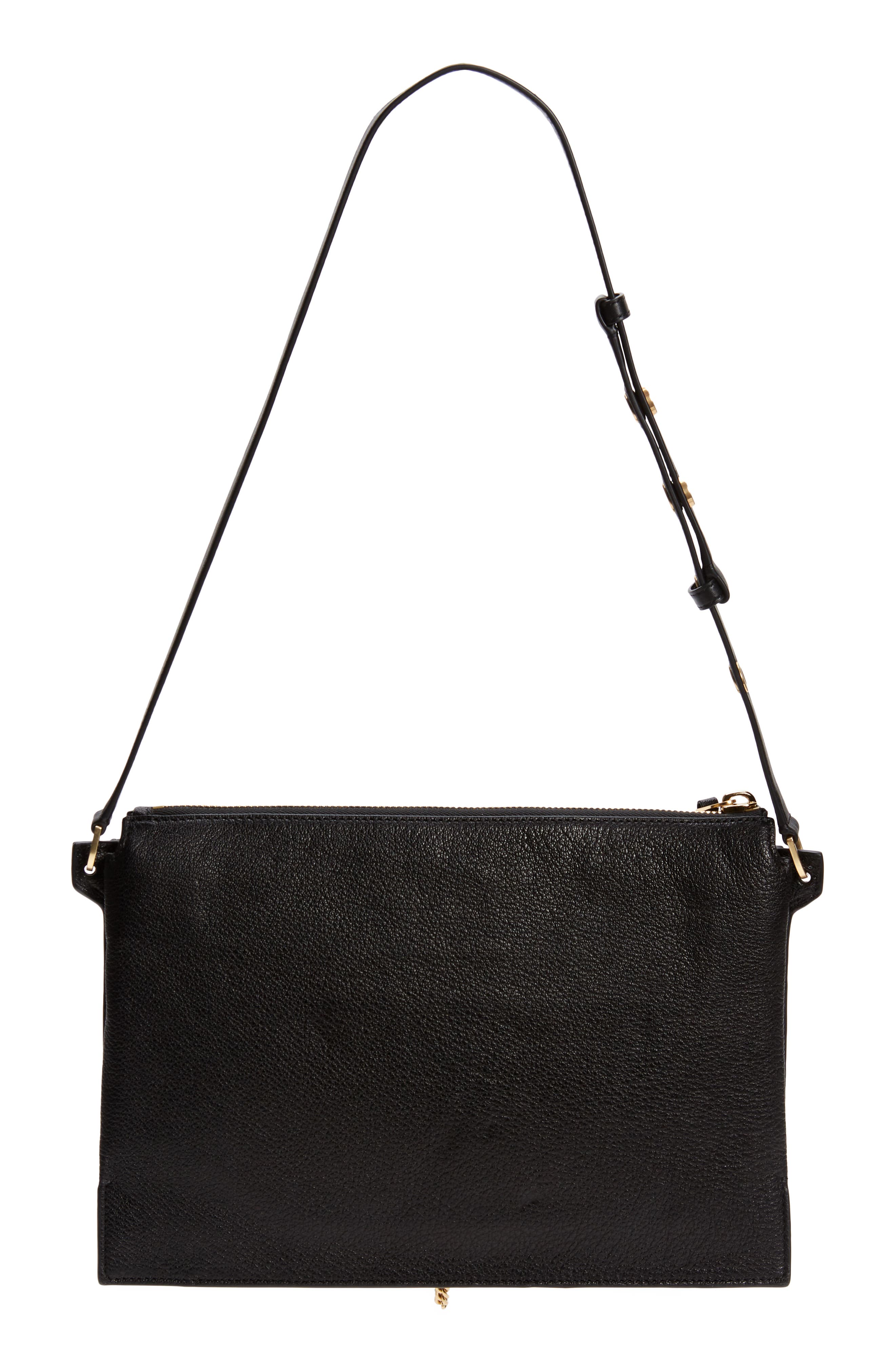 AllSaints Sheringham Leather Shoulder Bag, Alternate, color, 
