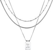 Mantra God Is Good - Layered Necklace