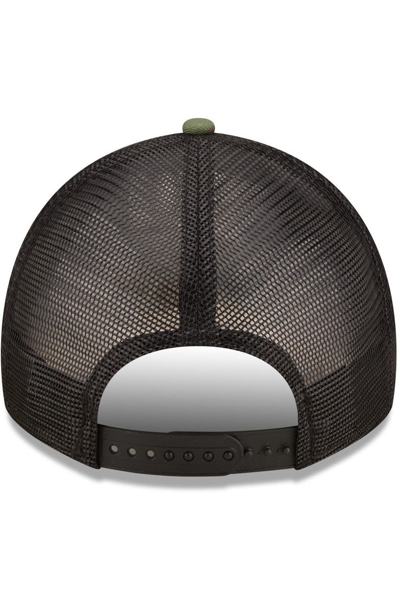 New Era Men's New Era Camo/Black Carolina Panthers Basic 9TWENTY Trucker Snapback Hat, Alternate, color, 