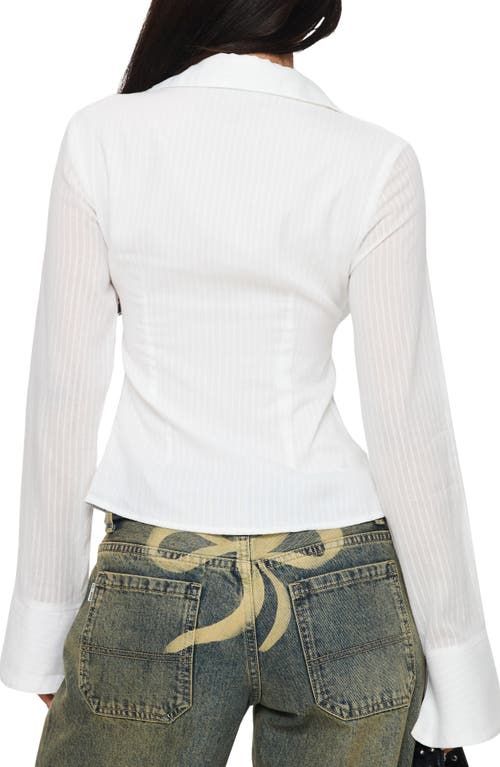 Princess Polly Elowenn Long Sleeve Button-up Shirt In White