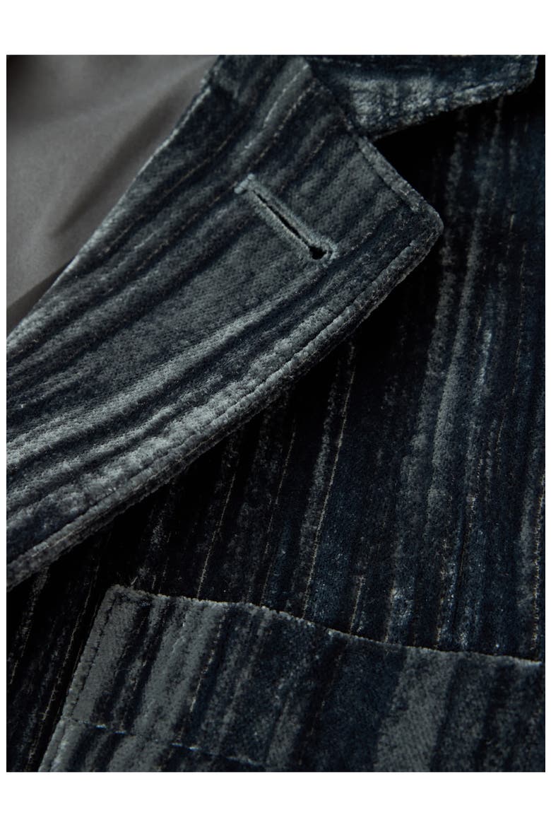 Maddox Soft Velvet Jacket, Alternate, color, BLUE/ CHARCOAL