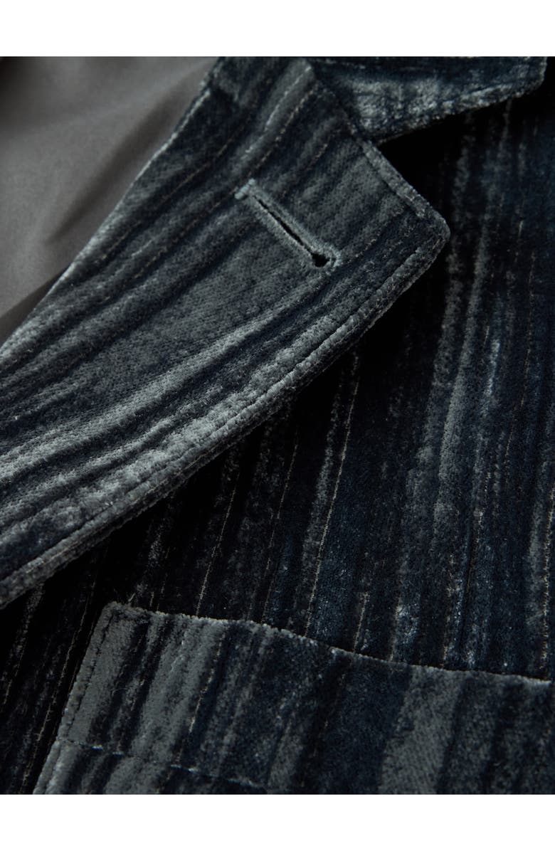 John Varvatos Maddox Soft Velvet Jacket, Alternate, color, Blue/ Charcoal