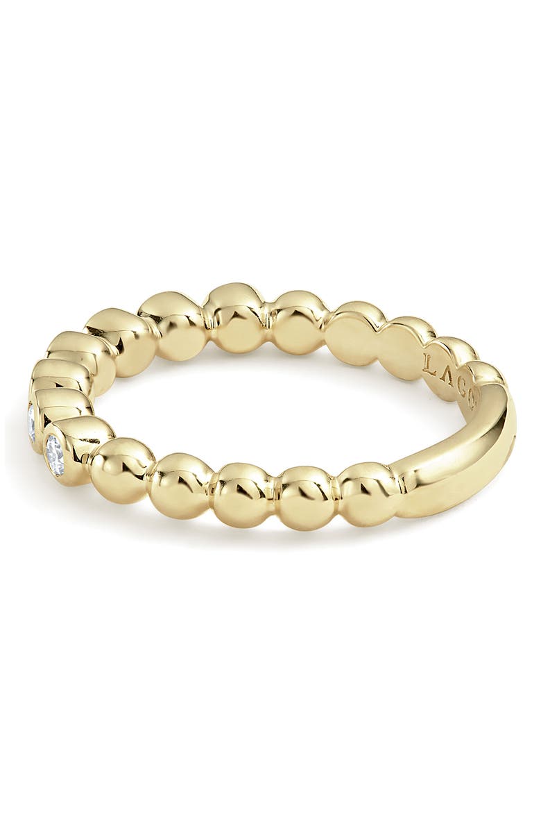 LAGOS Covet Stone Caviar Stack Ring, Alternate, color, Gold