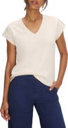 NZT by NIC+ZOE Lace Knit Cap Sleeve T-Shirt