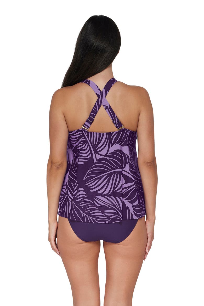 Sadie Tankini Swimsuit Top, Alternate, color, Mystic Palms