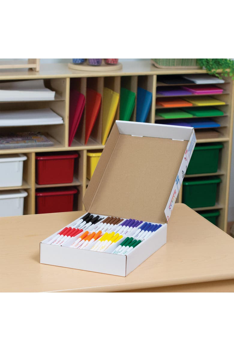 Washable Fine Tip Marker Class Pack - 200 Per Box, Alternate, color, Multicolor