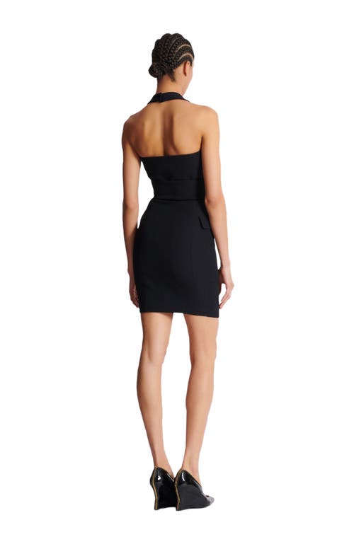 Balmain Grain De Poudre Wool Pencil Skirt In Black