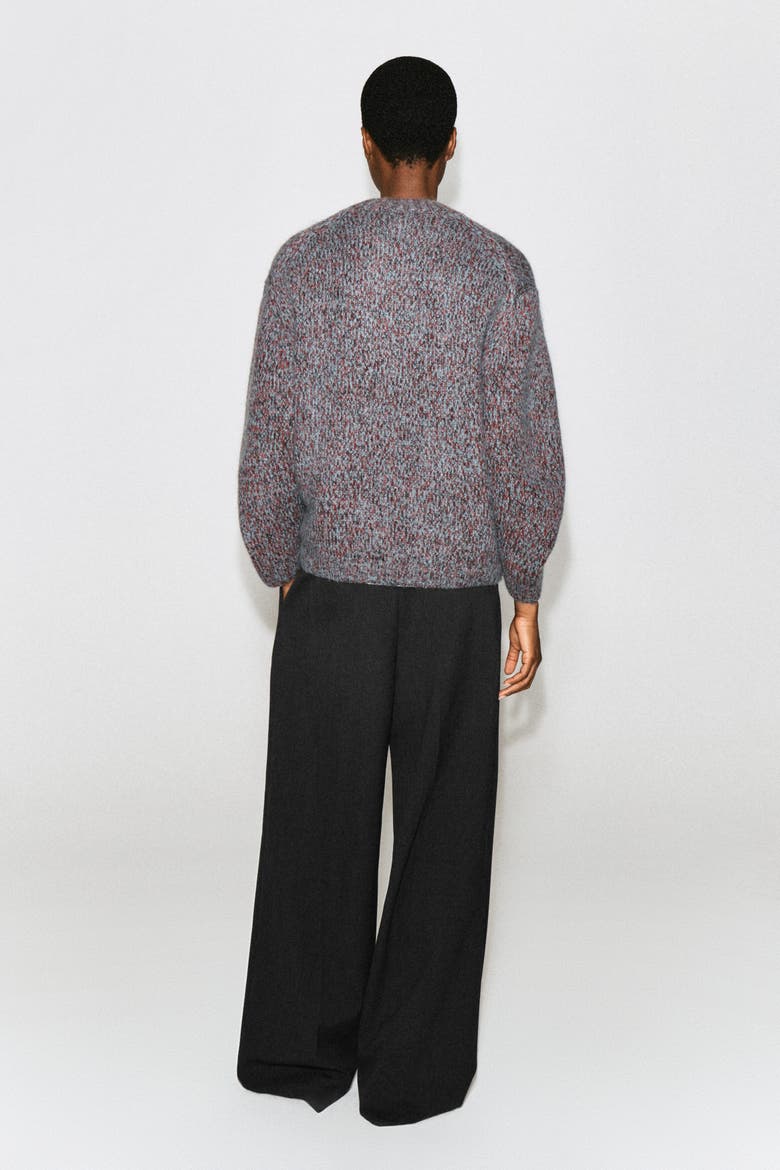 Tri-Tone Wool-Mohair Sweater, Alternate, color, BLUE / RED / BLACK