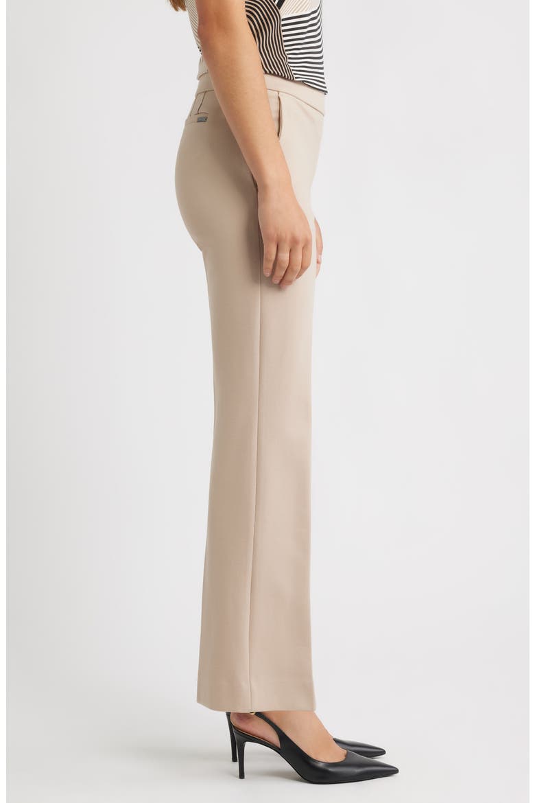 High Waist Pull-On Straight Leg Pants, Alternate, color, LATTE